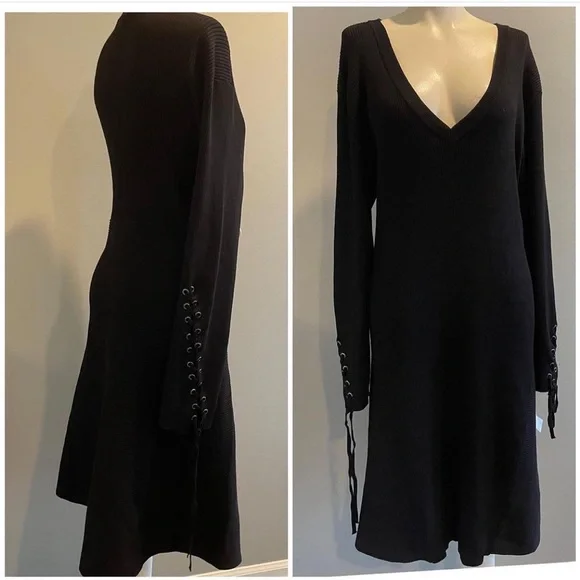 Black sweater dress - Picture 2 of 5